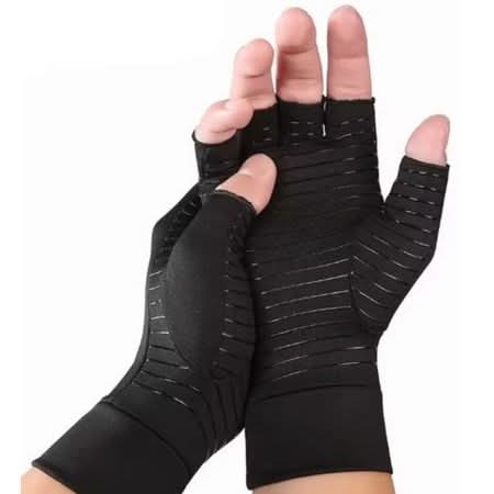 Copper Fiber Half-Finger Gloves